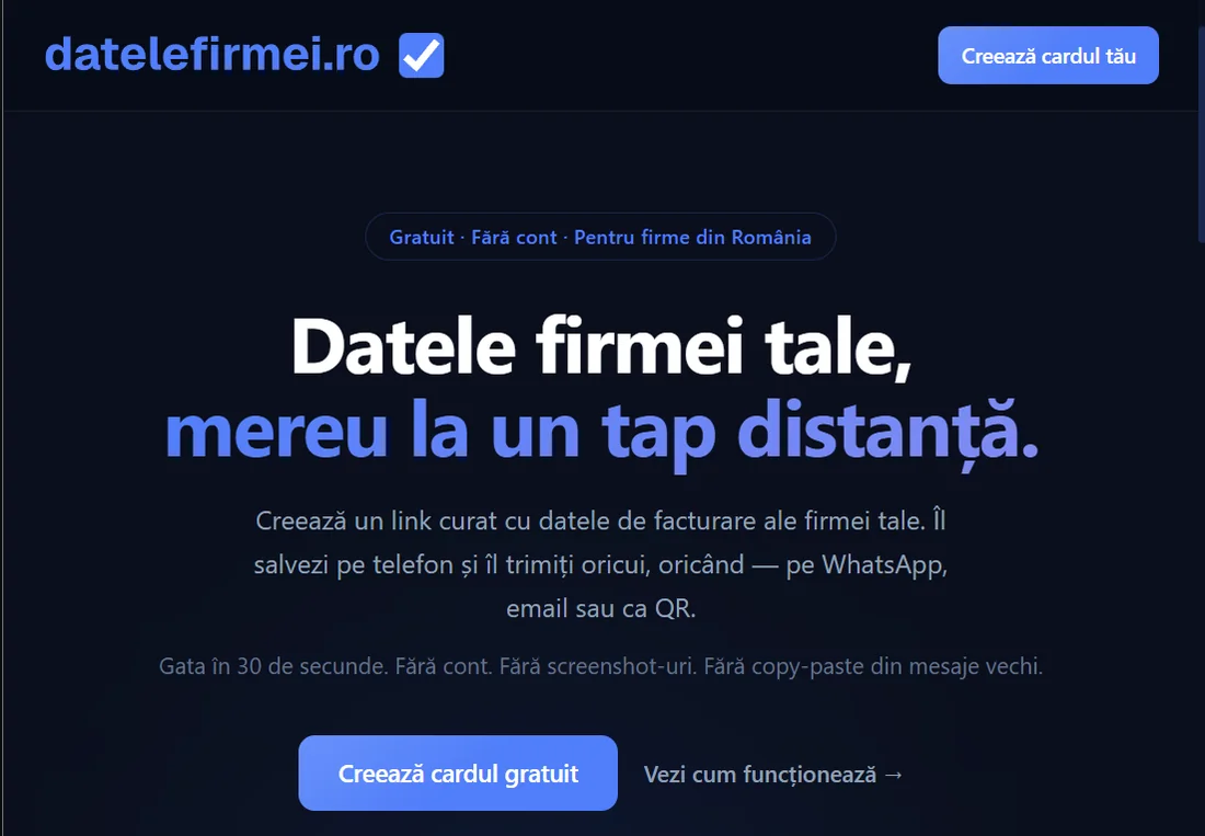 datelefirmei.ro web app